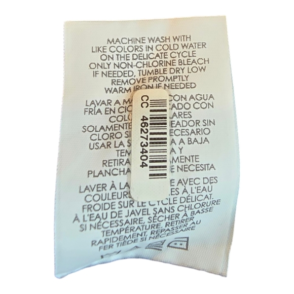 Cabi Navy Multicolor Floral Short Sleeve Cold Shoulder Blouse L - Picture 6 of 9